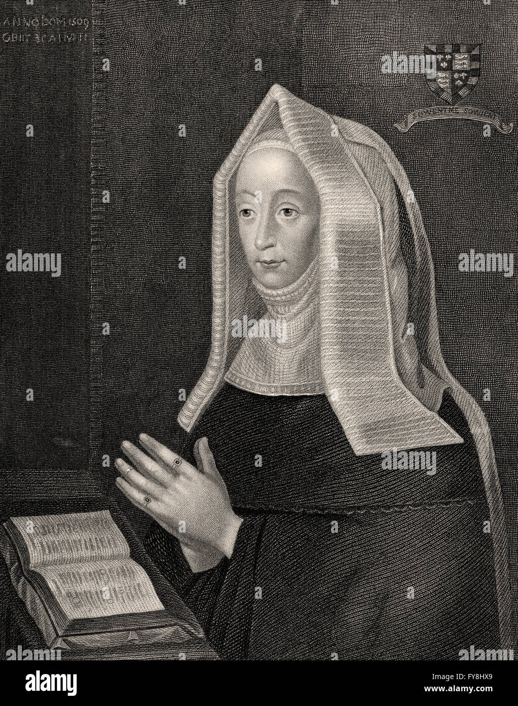 Margaret Beaufort, contessa di Richmond e Derby, 1443-1509, la madre del re Enrico VII Foto Stock