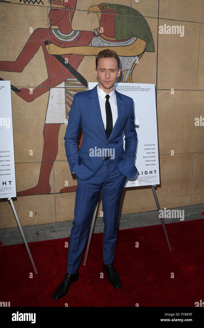 Los Angeles Premiere "ho visto la luce" con: Tom Hiddleston dove: Hollywood, California, Stati Uniti quando: 22 Mar 2016 Foto Stock