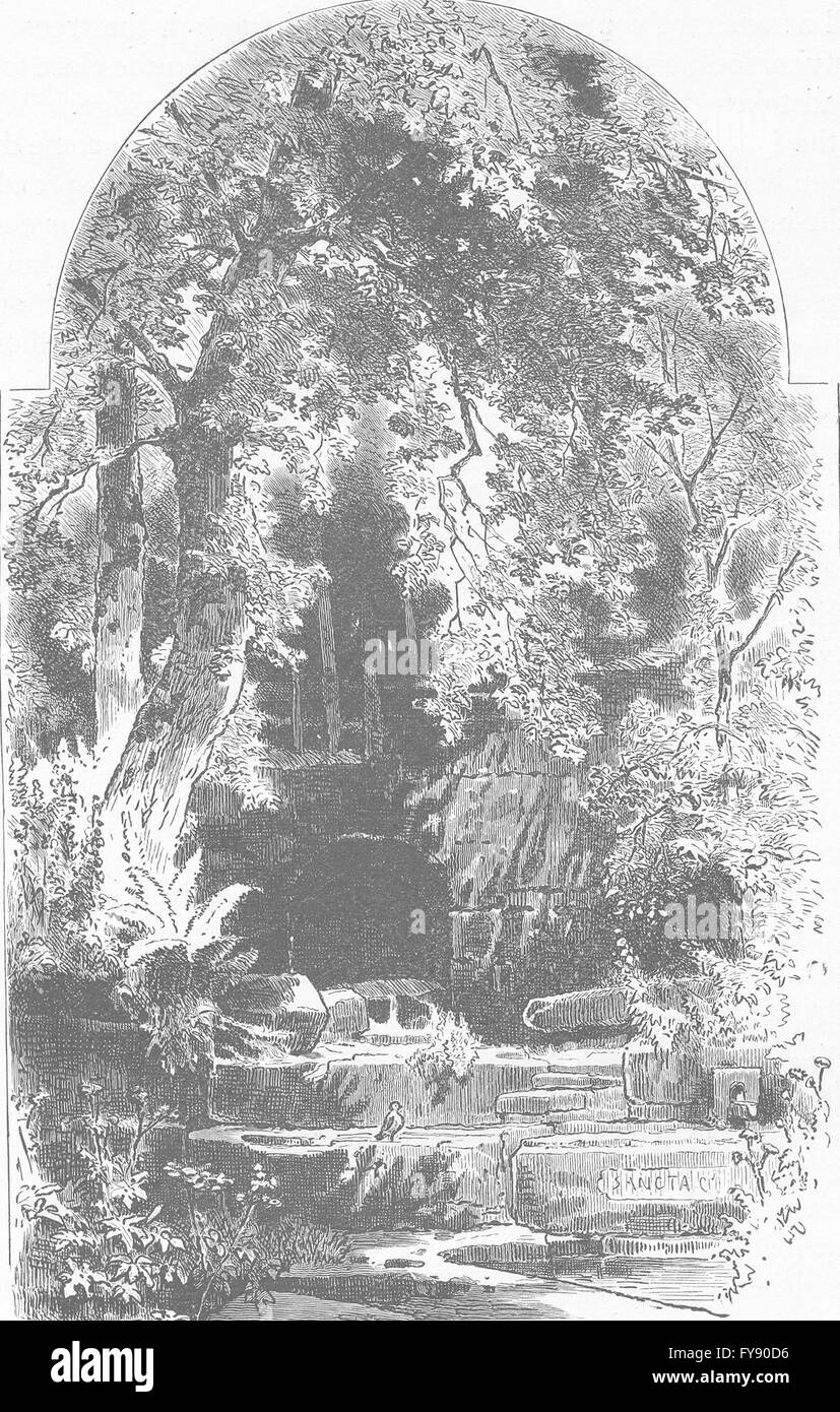 Francia: La molla di St Odile, antica stampa 1903 Foto Stock