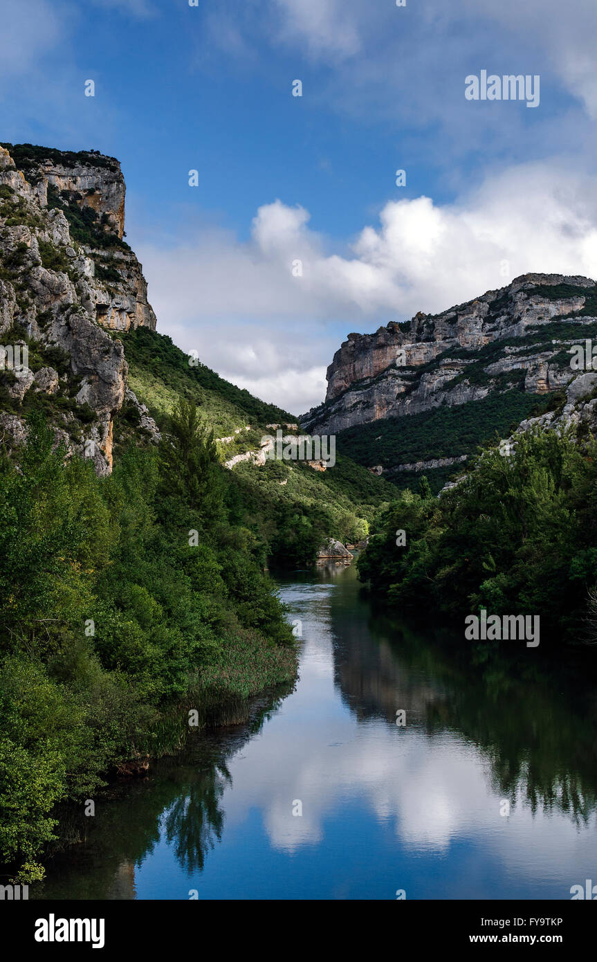 Rio Duero nella provincia di Soria Castiglia e Leon, Spagna Foto Stock