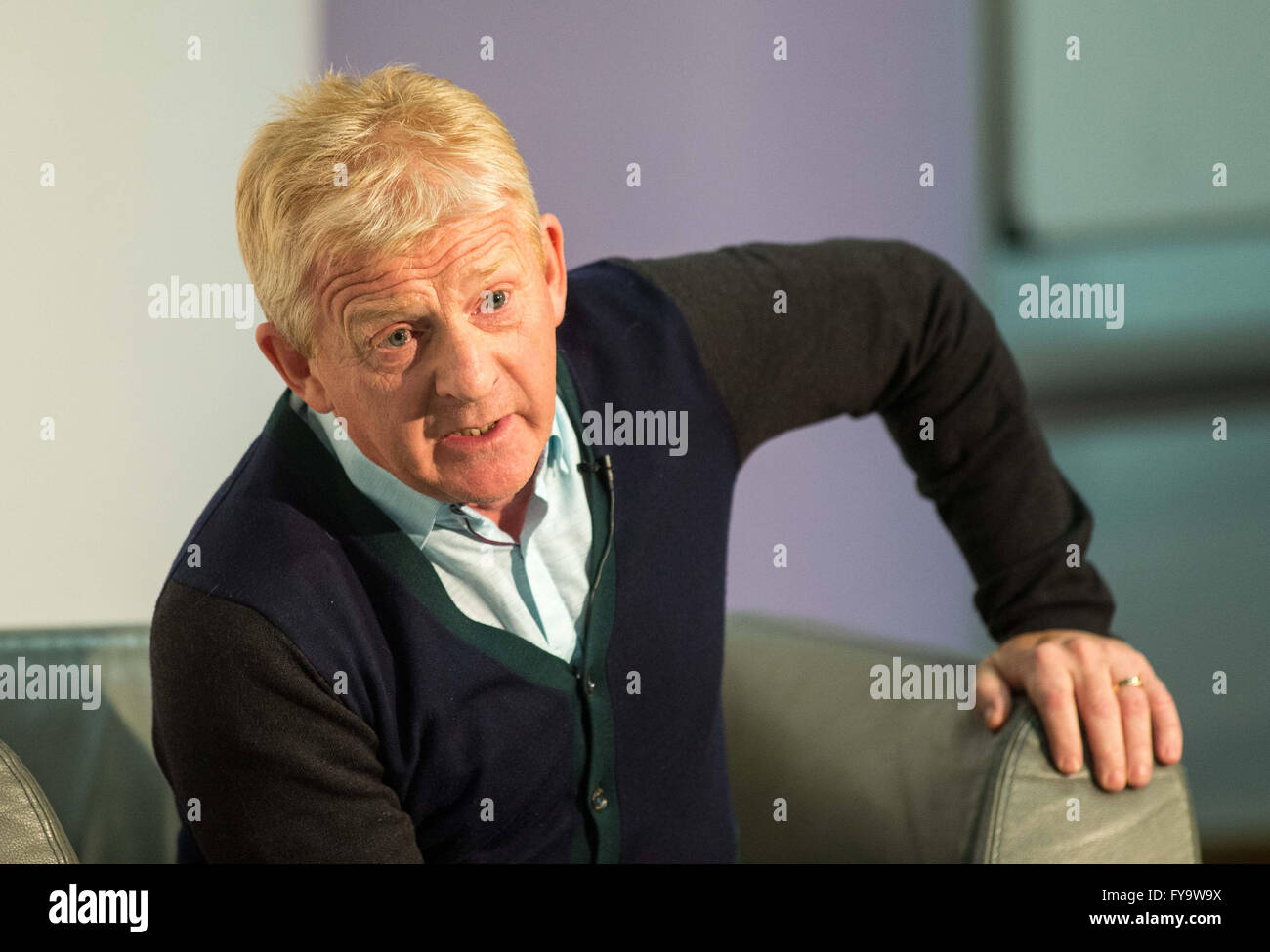 Un pubblico con Gordon Strachan Foto Stock