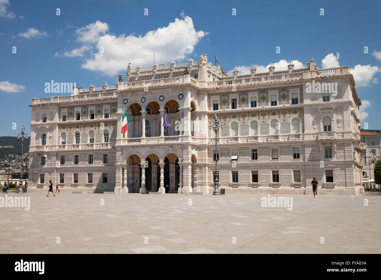 Il Palazzo del Governo, Piazza Unita d'Italia, Trieste, Friuli Venezia Giulia, Italia Foto Stock
