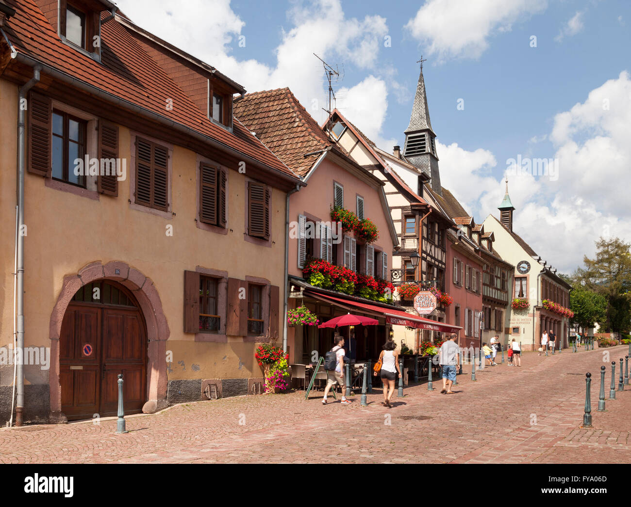 Museo, luogo di nascita di Albert Schweitzer, Grande Rue, Kaysersberg, Alsazia, Francia Foto Stock