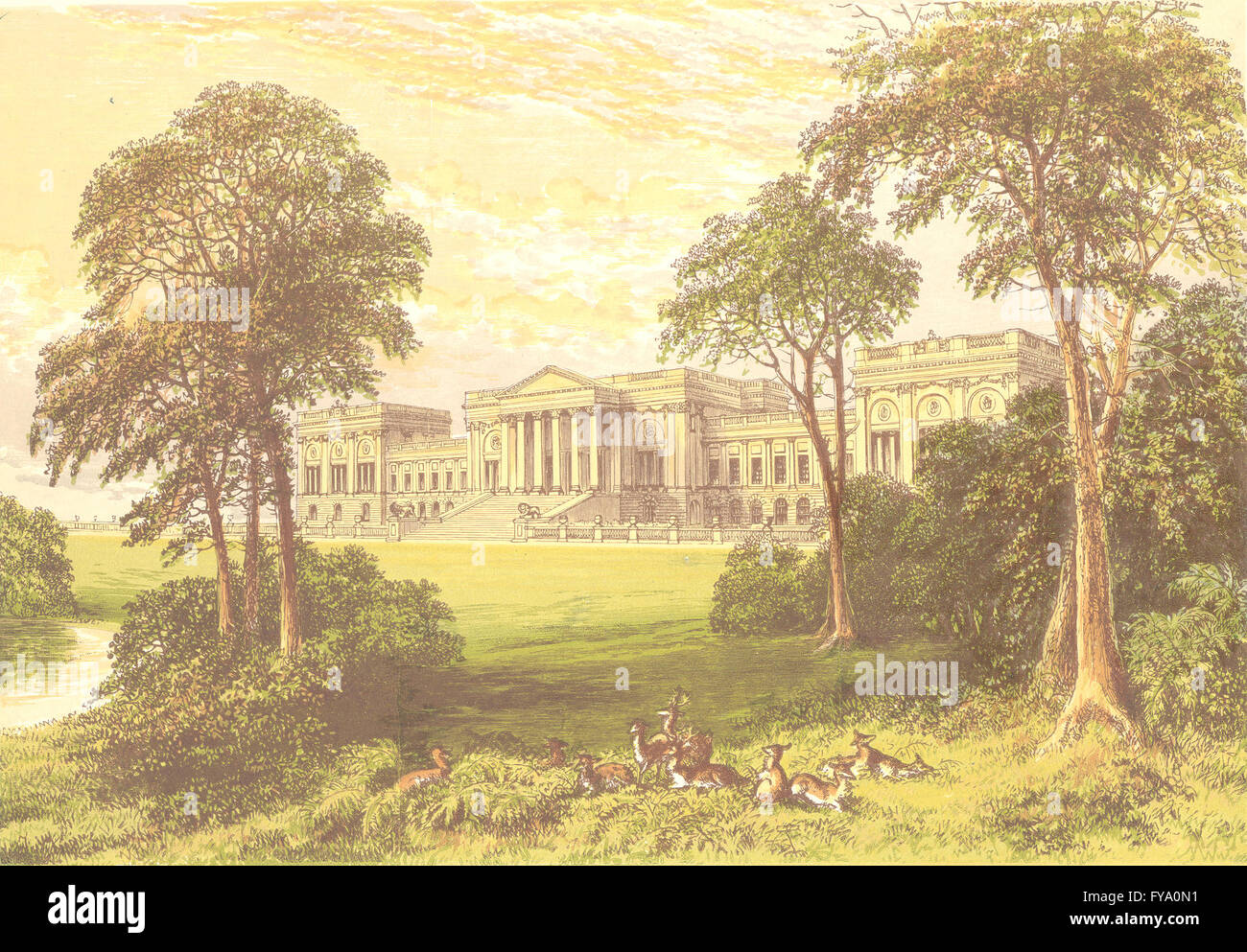STOWE PARK, Buckinghamshire (Duca e Marchese di Buckingham & Chandos), 1890 Foto Stock