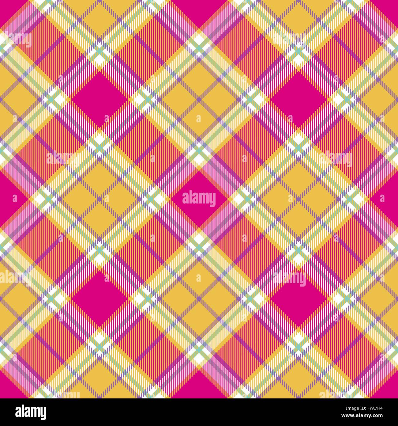 Plaid indian madras tessuto diagonale texture seamless pattern. Illustrazione Vettoriale. EPS 10. Nessuna trasparenza. I gradienti di n. Illustrazione Vettoriale