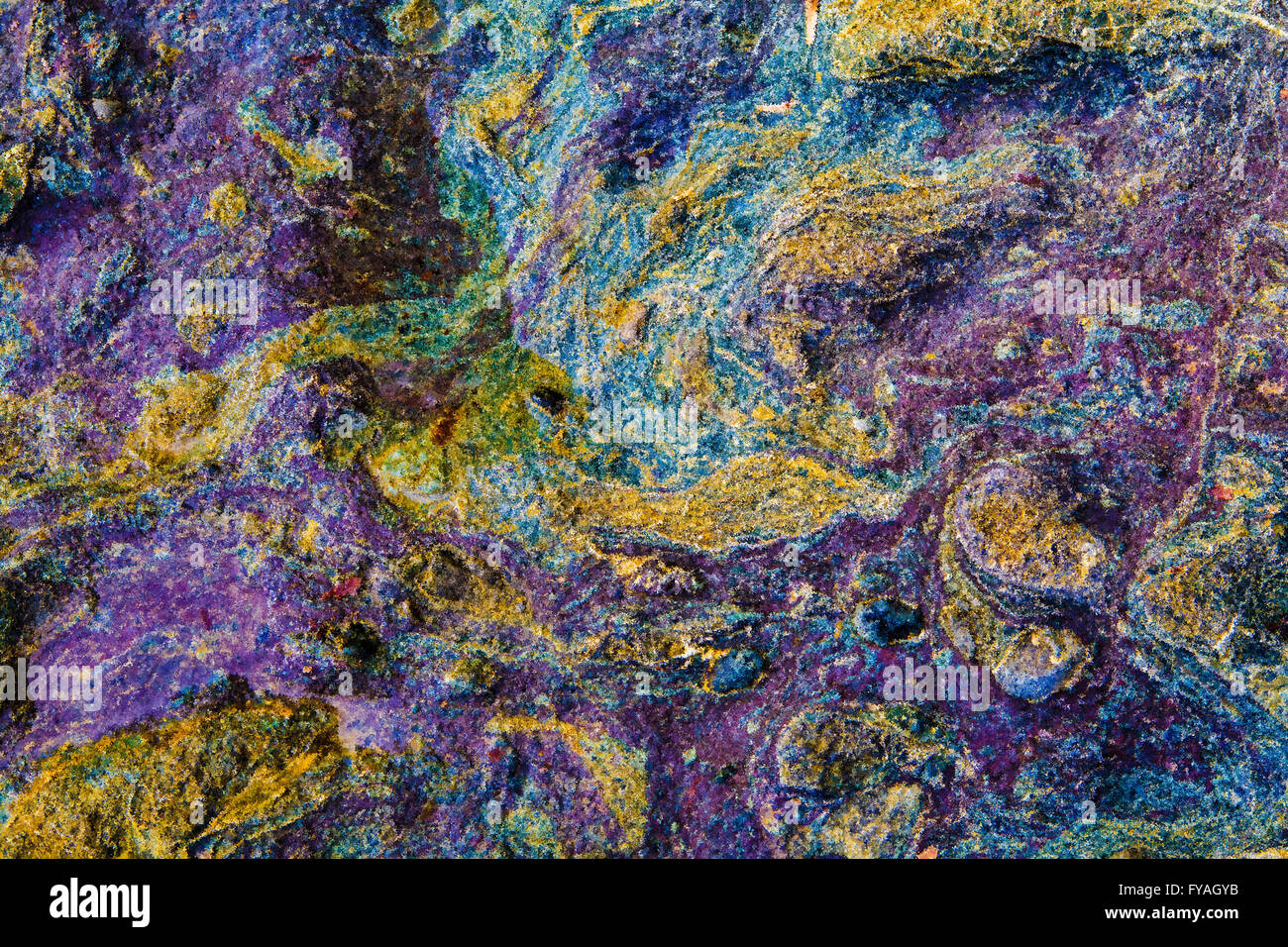 In prossimità di un vecchio e rotto texture di pietra Foto Stock