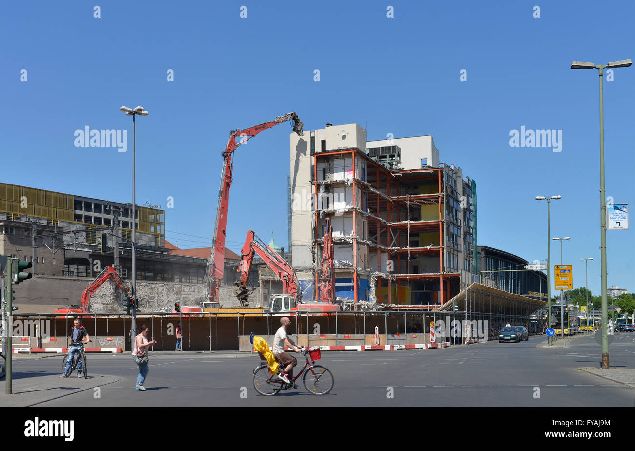 Abriss, Beate-Uhse-Haus, Joachimstaler Strasse, Charlottenburg di Berlino, Deutschland Foto Stock