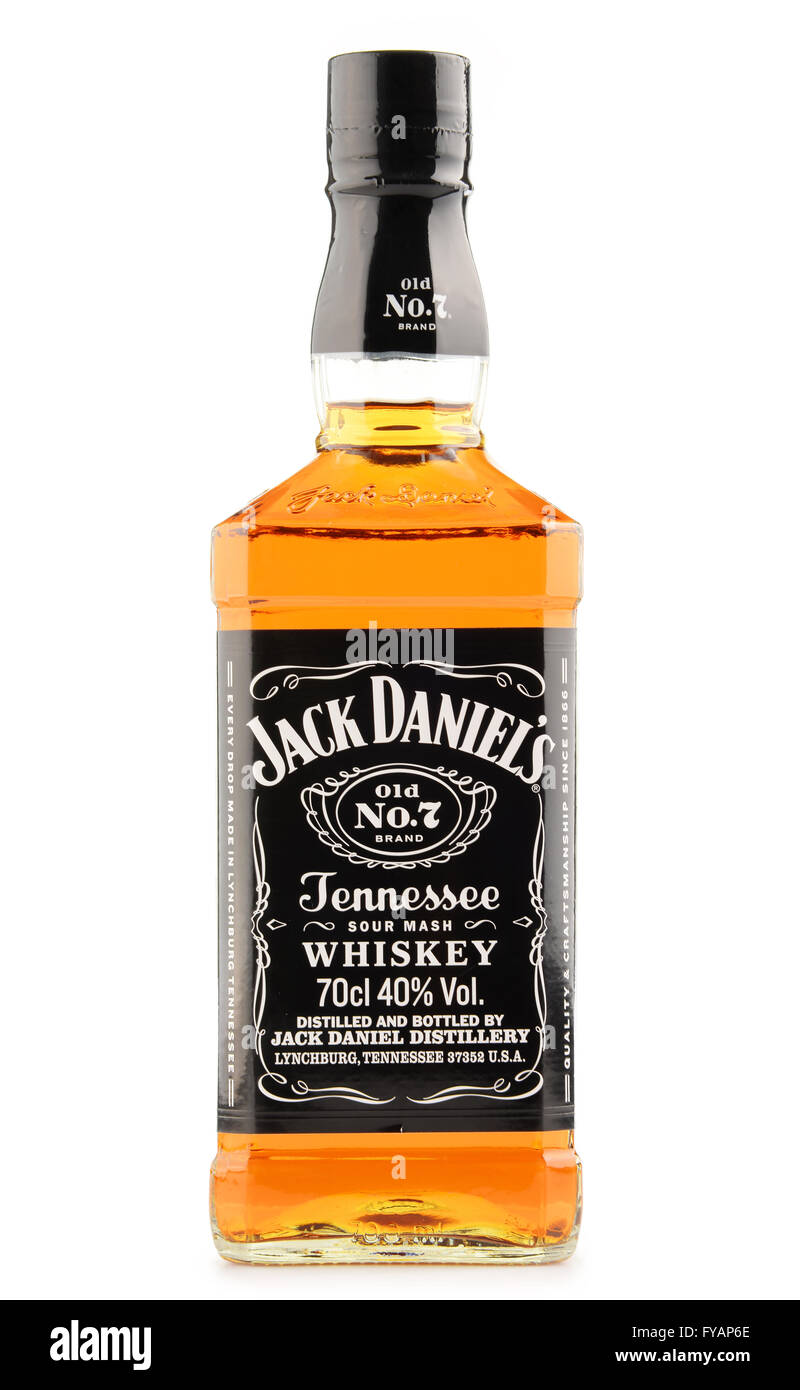 Bottiglia di Jack Daniel's whiskey Foto Stock