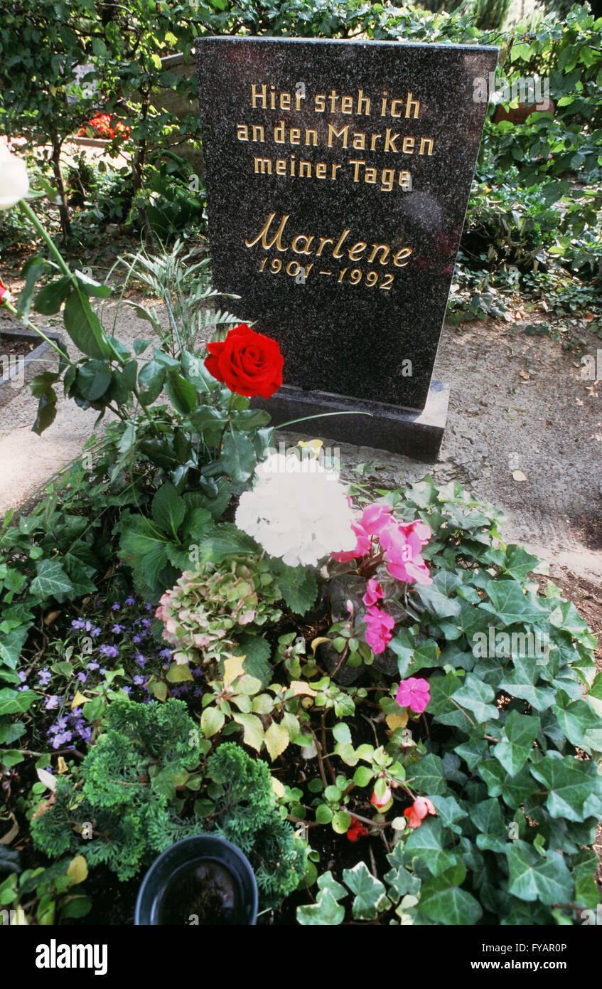 Germania - Berlino, Marlene Dietrich sito grave Foto Stock