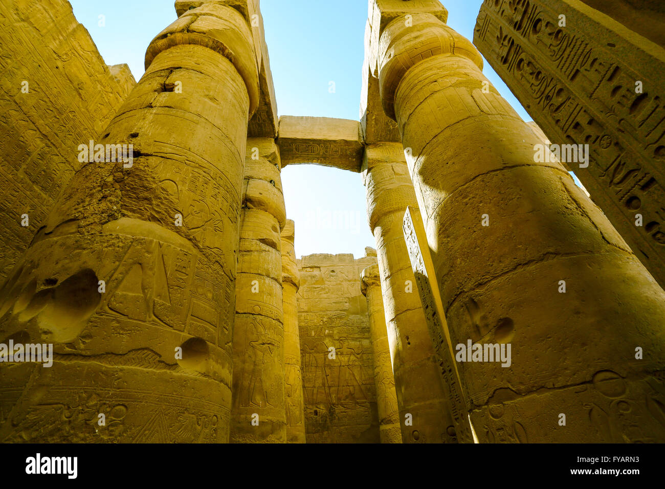 Egitto Alto Egitto, Valle del Nilo, Tempio di Luxor Patrimonio Mondiale UNESCO Foto Stock