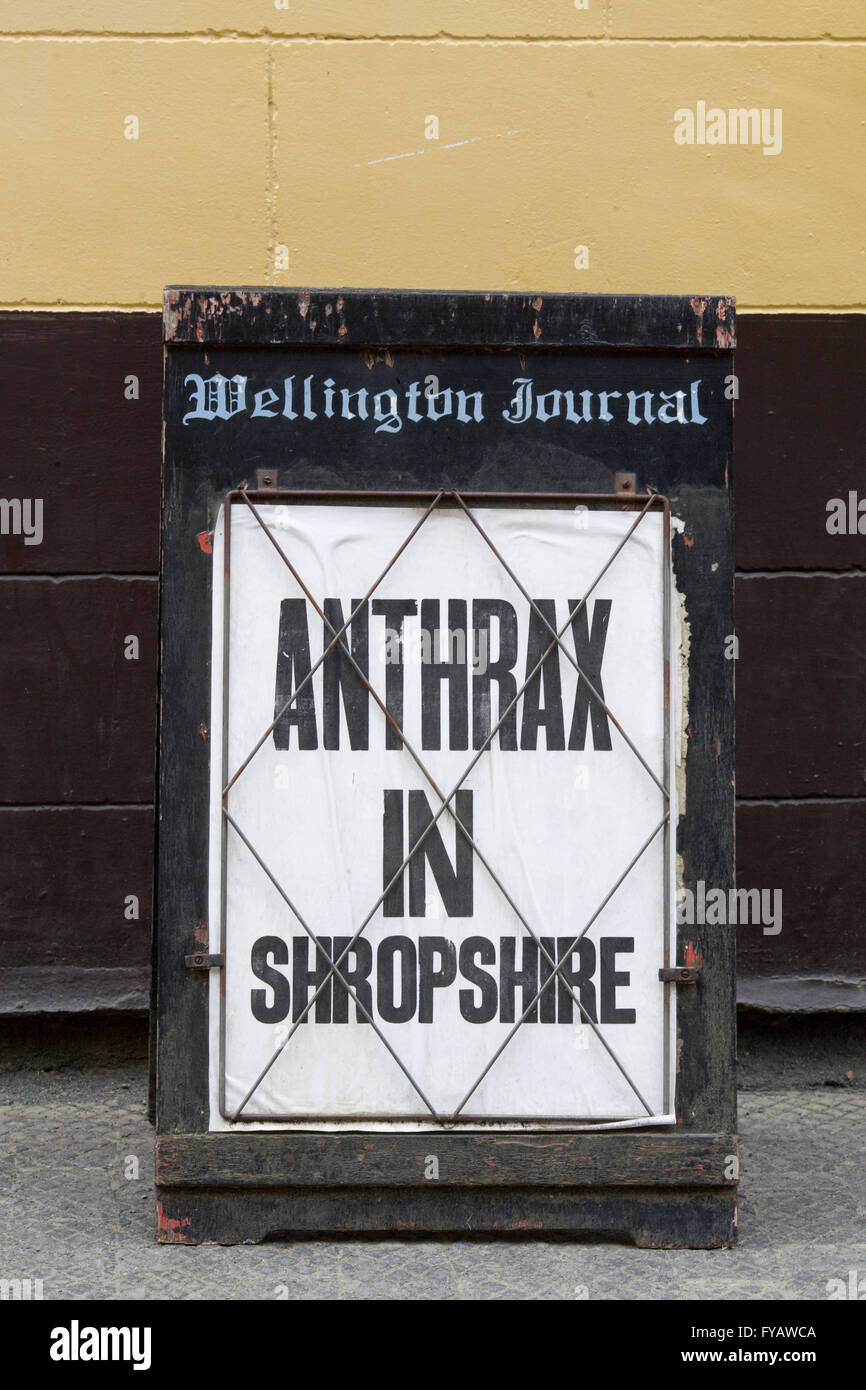 Le bacheche per il Wellington ufficiale "Antrace in Shropshire' Foto Stock