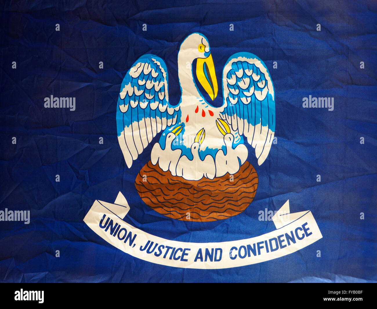 Louisiana Motto Unione Giustizia e fiducia Foto Stock