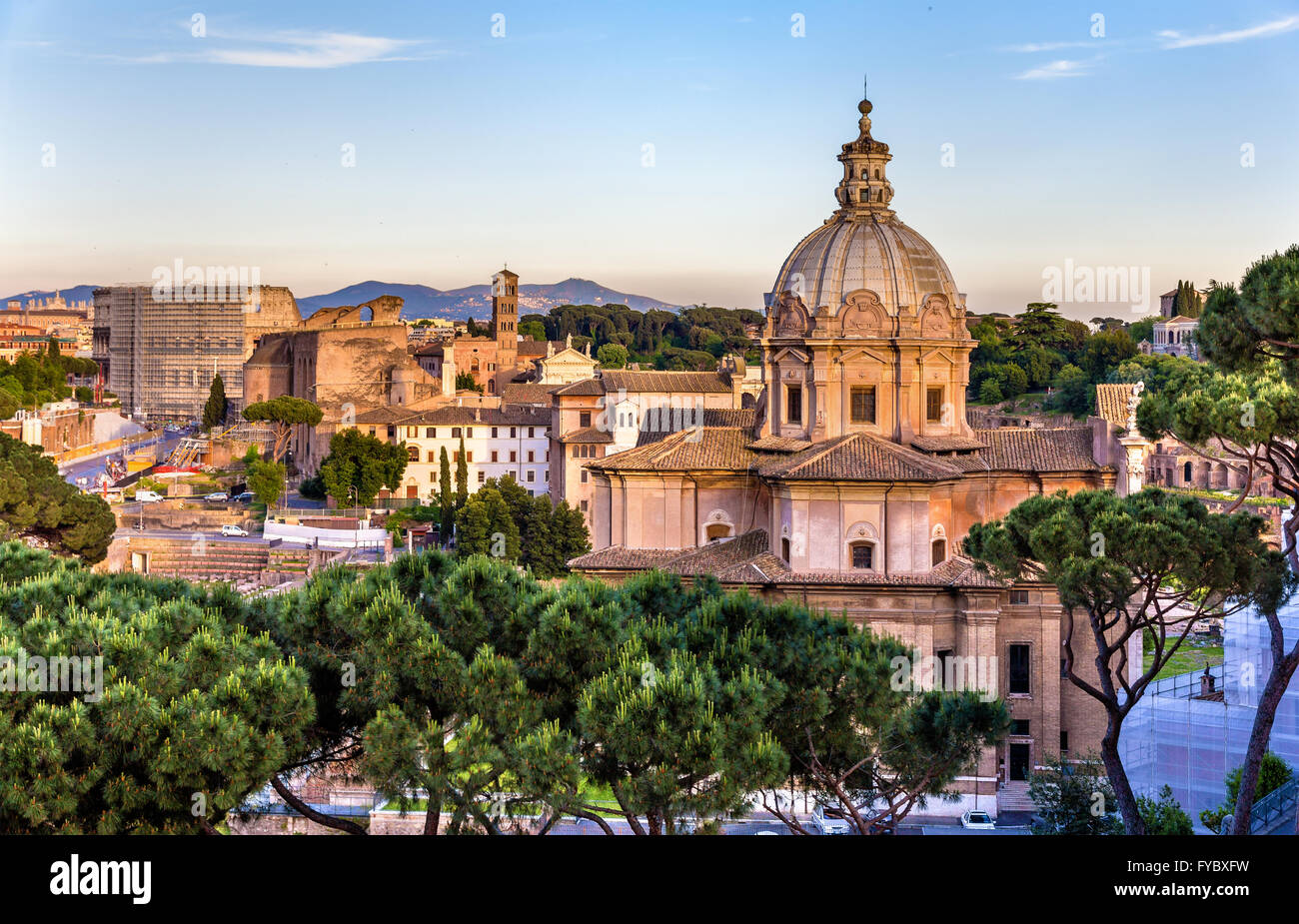 Santi Luca e Martina, una chiesa cattolica presso il Foro Romano Foto Stock