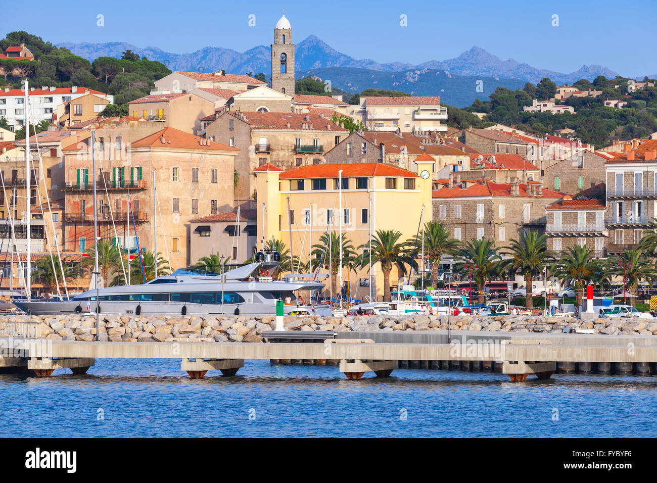 Porto di Propriano, regione a sud della Corsica, Francia Foto Stock