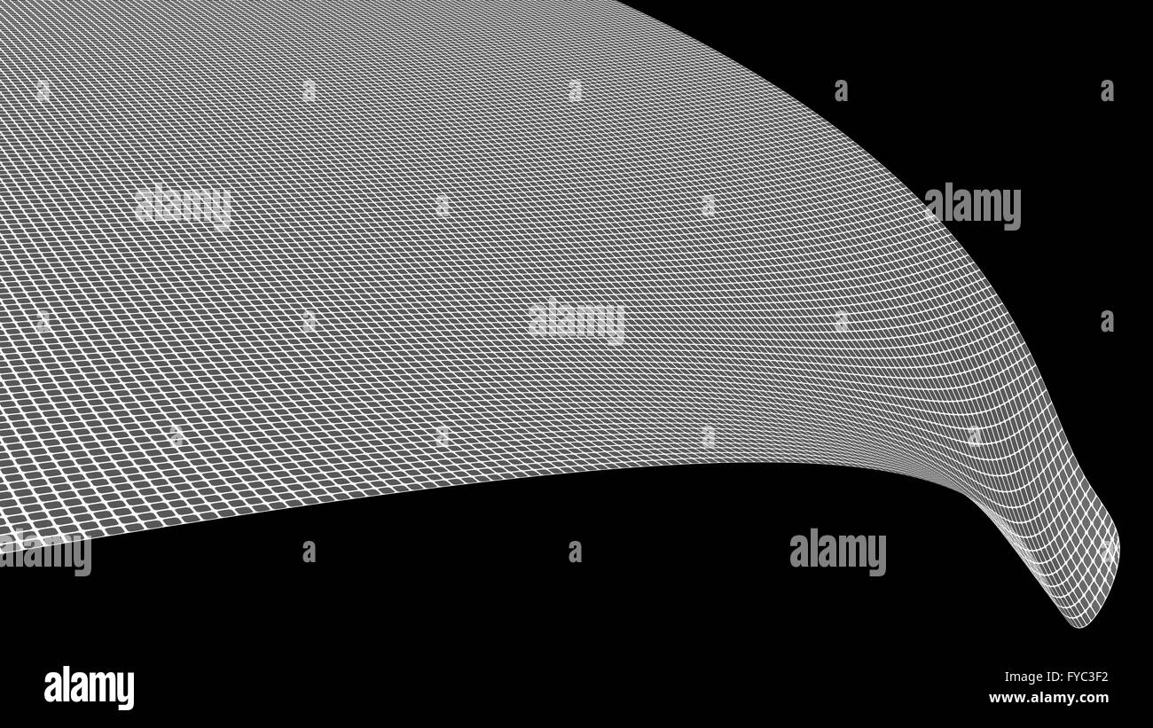 3D illustrazione della superficie dimentional grafico della funzione matematica Foto Stock