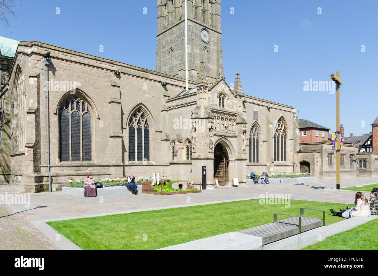 Cattedrale di Leicester Foto Stock
