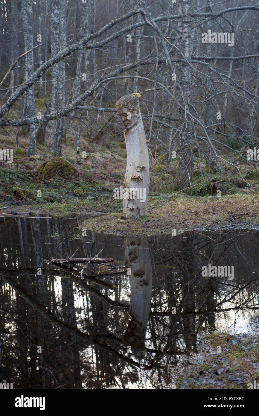 Sculture da Frank Bruce Sculpture Park a Feshiebridge in Scozia Foto Stock