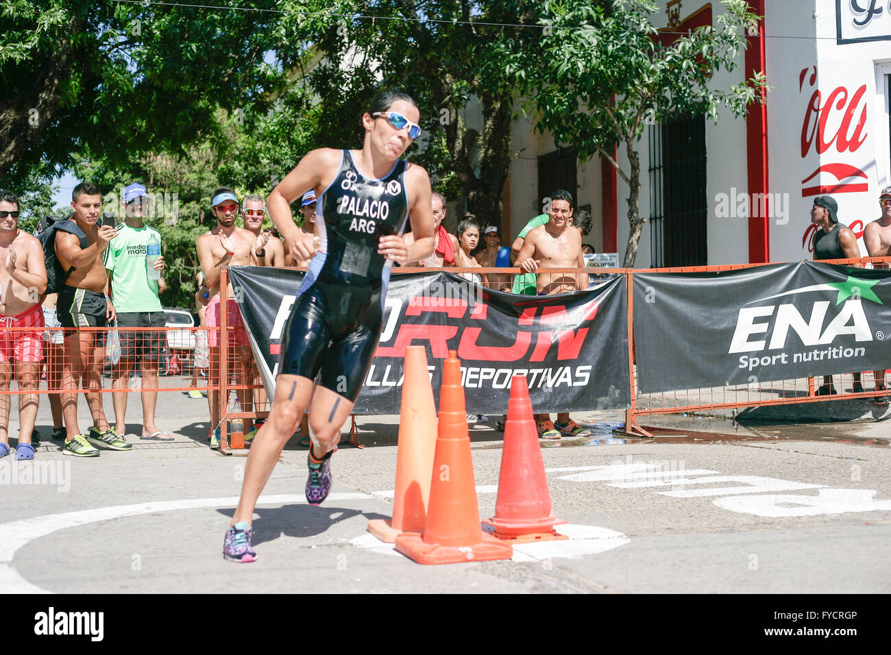 Romina via Palacio en el triathlon Internacional de La Paz 2016 Foto Stock