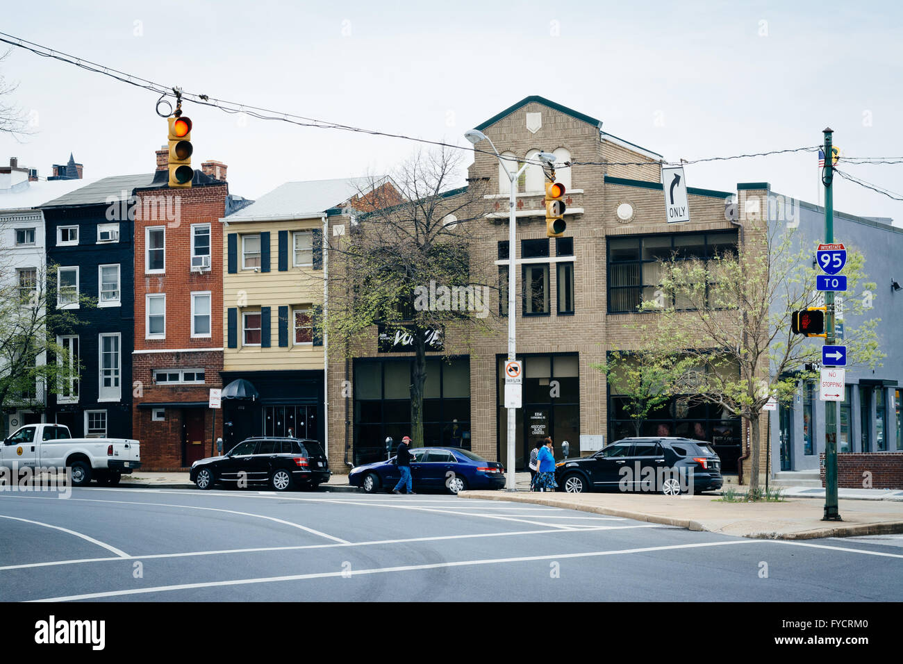 Chase Street, in Midtown-Belvedere, Baltimore, Maryland. Foto Stock