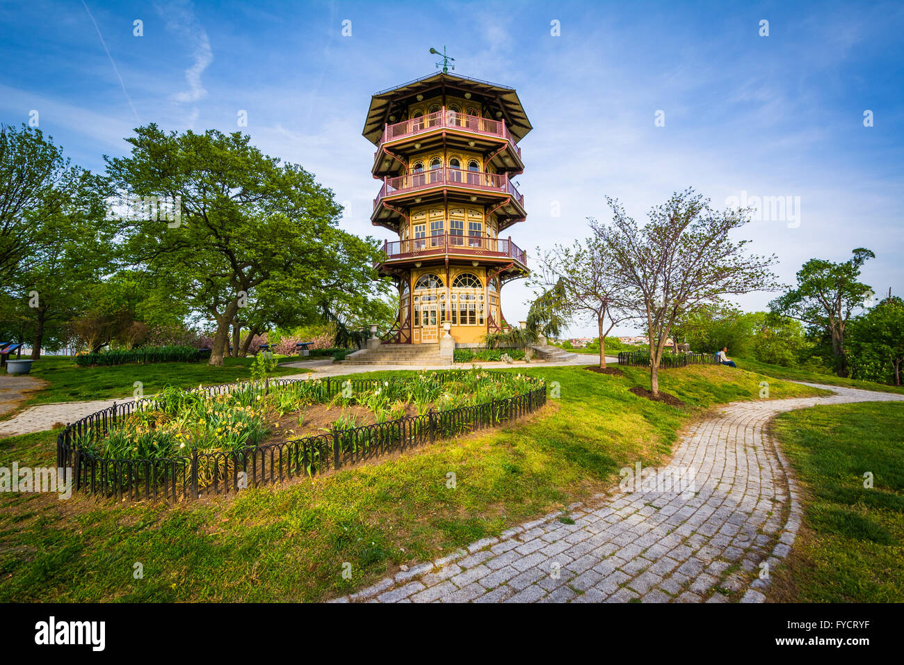 La pagoda a Patterson Park, a Baltimora, Maryland. Foto Stock