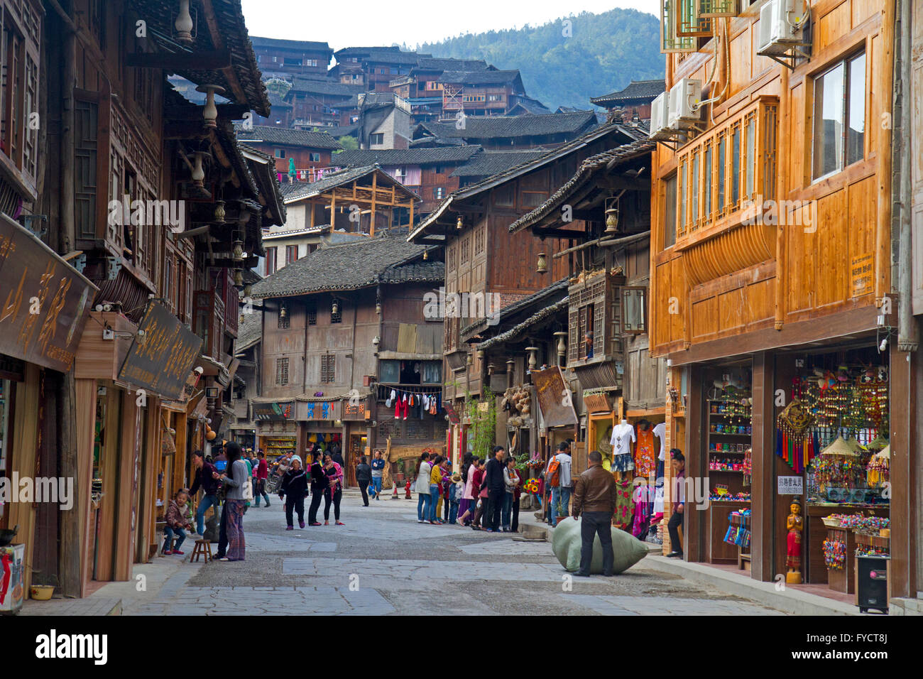 Il Dong villaggio di Xijiang Foto Stock