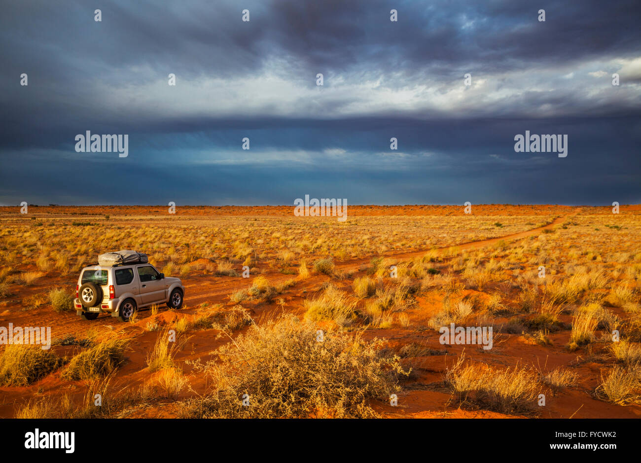 Cieli bui oltre i Simpson Desert , Witjira National Park, linea francese via, Sud Australia Foto Stock