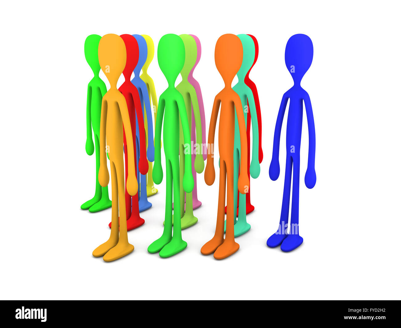 Folla di diversità Foto Stock