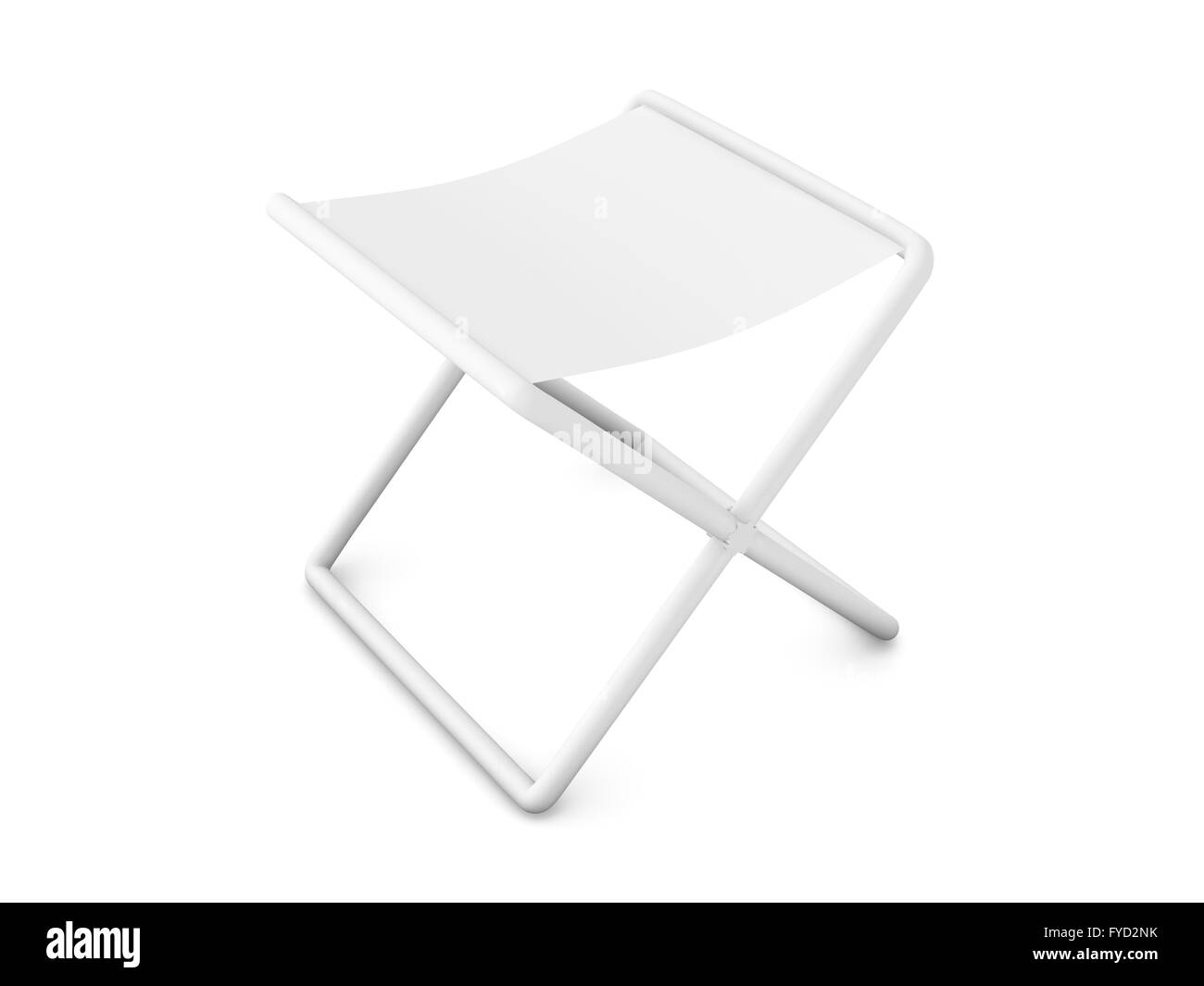 Sedia pieghevole - bianco puro Sedia pieghevole - bianco puro Foto Stock