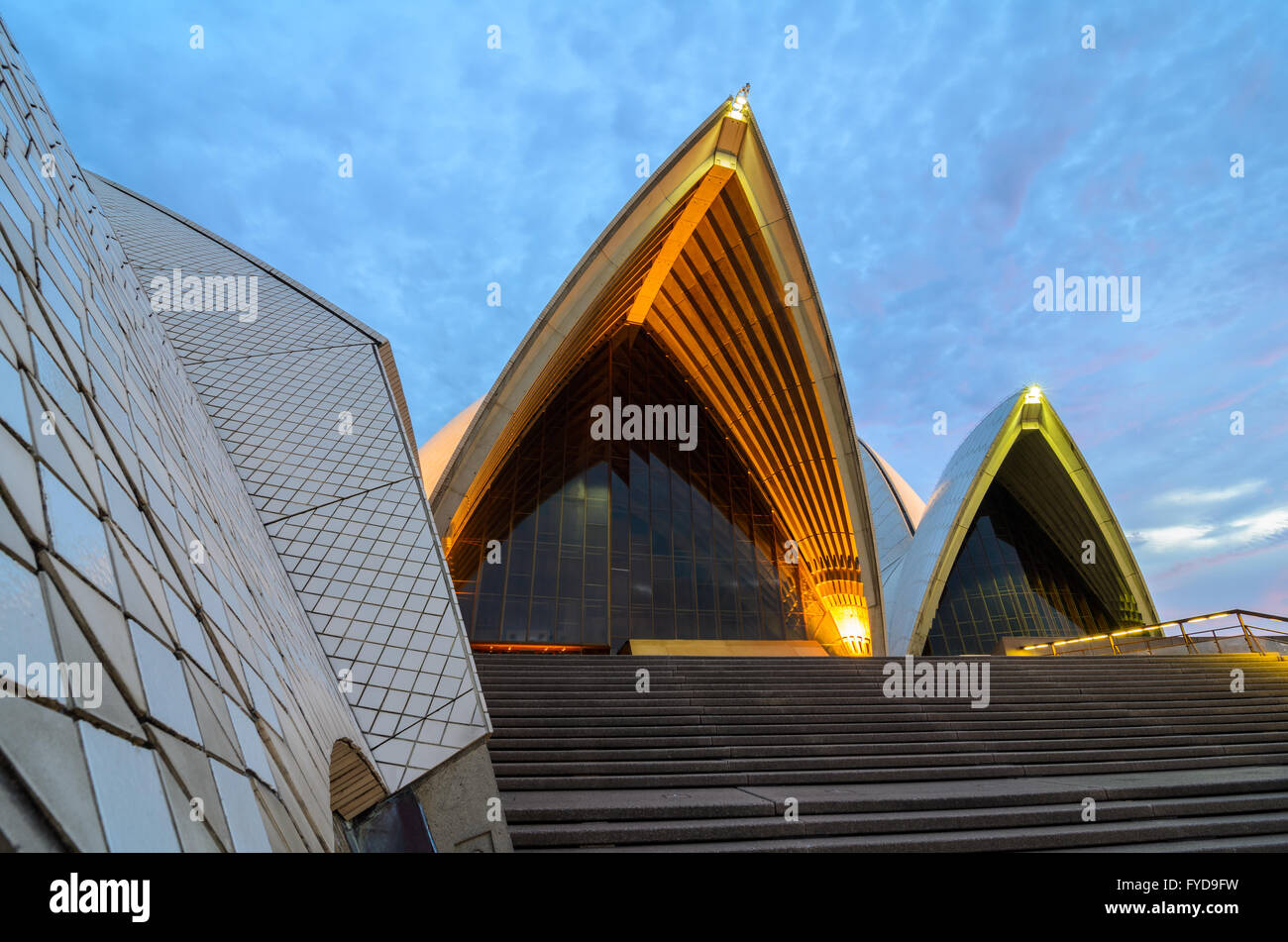 Alba alla Sydney Opera House Foto Stock