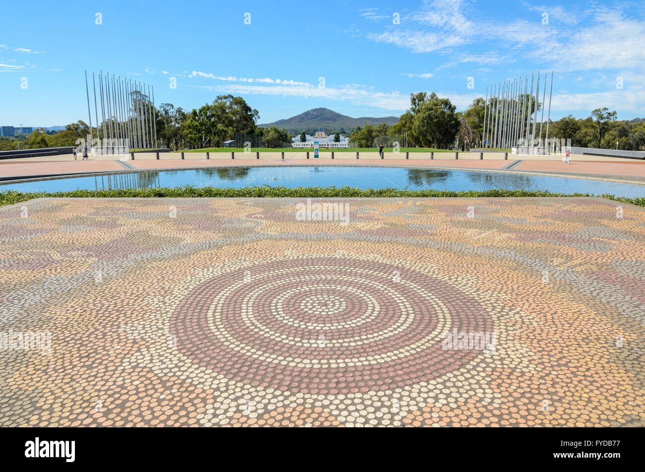 Il Palazzo del Parlamento a Canberra, Australia Foto Stock