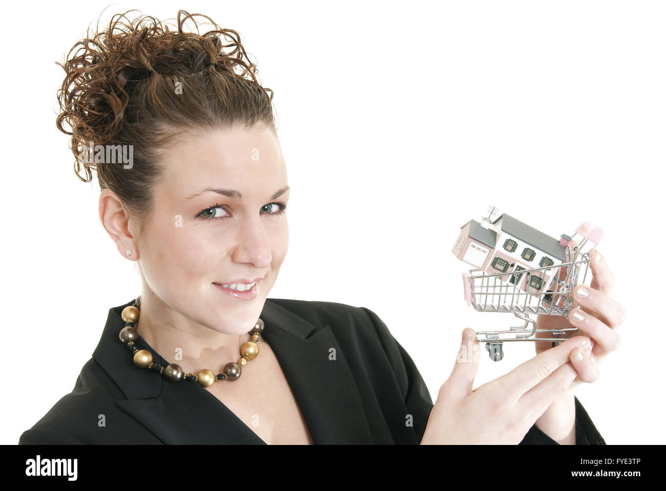 Femmina di agente immobiliare Foto Stock