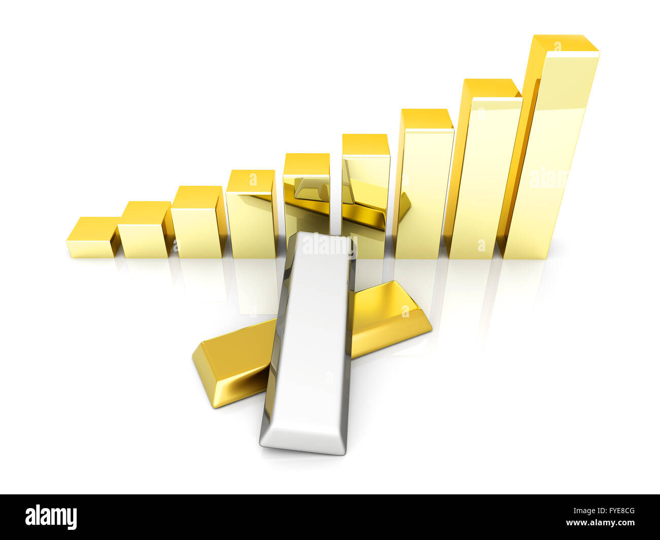 Aumento metalli preziosi Foto Stock