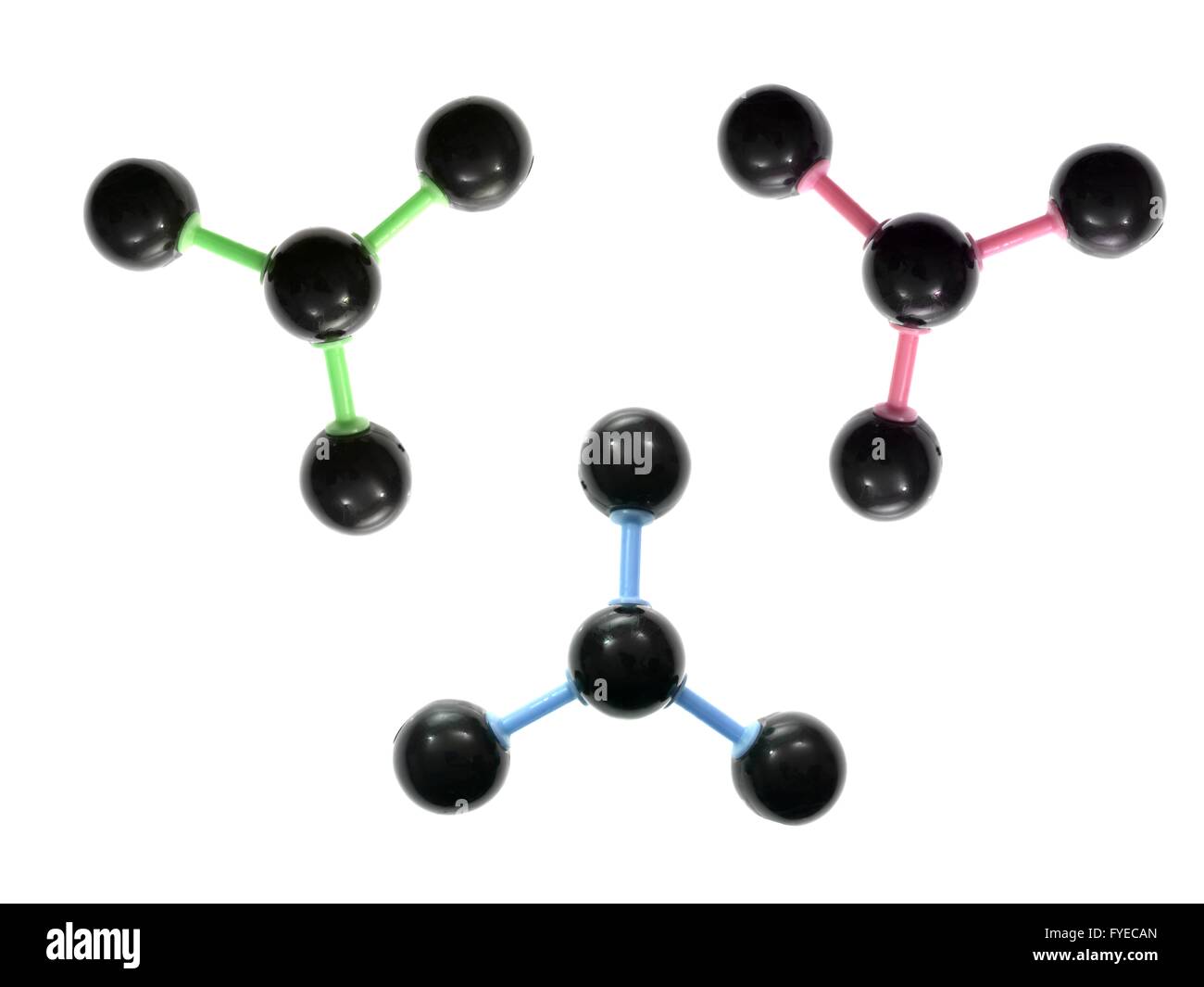 Una molecola isolata struttura contro uno sfondo bianco Foto Stock