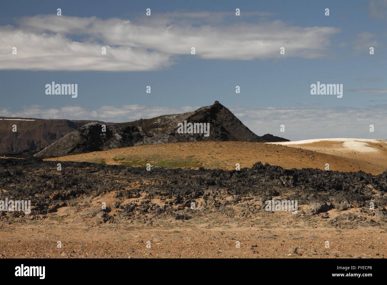 Krafla Volcanic Caldera in Myvatn, Iceland - Viti Lake Stock Image