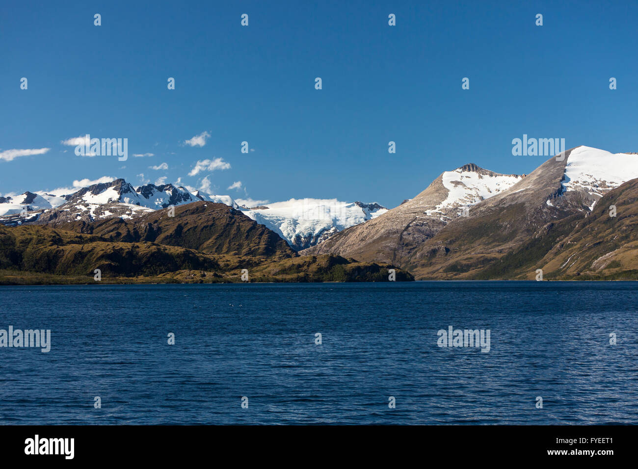 Vicolo del ghiacciaio, Canale del Beagle, Northwest braccio, Patagonia, Cile, America del Sud. Foto Stock