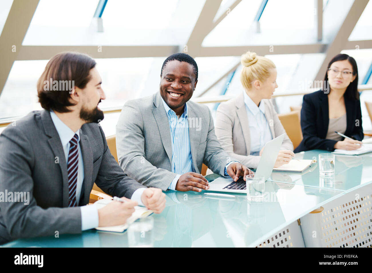 I Manager a una conferenza Foto Stock