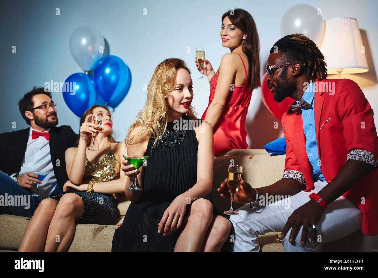 Parlando a parte Foto Stock