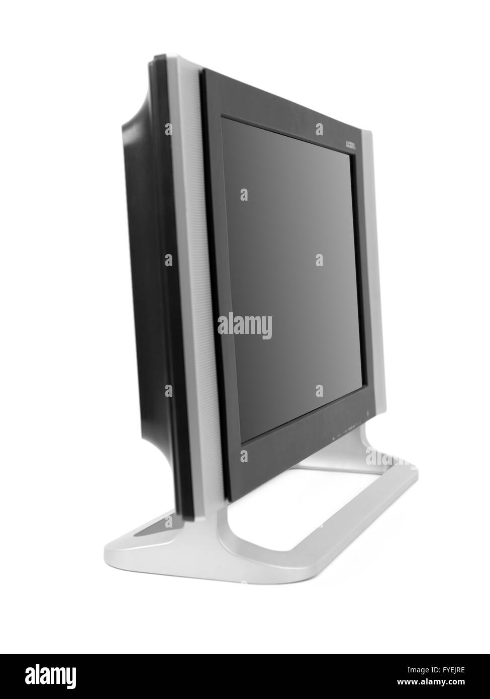 Un TV LCD monitor isolata contro uno sfondo bianco Foto Stock