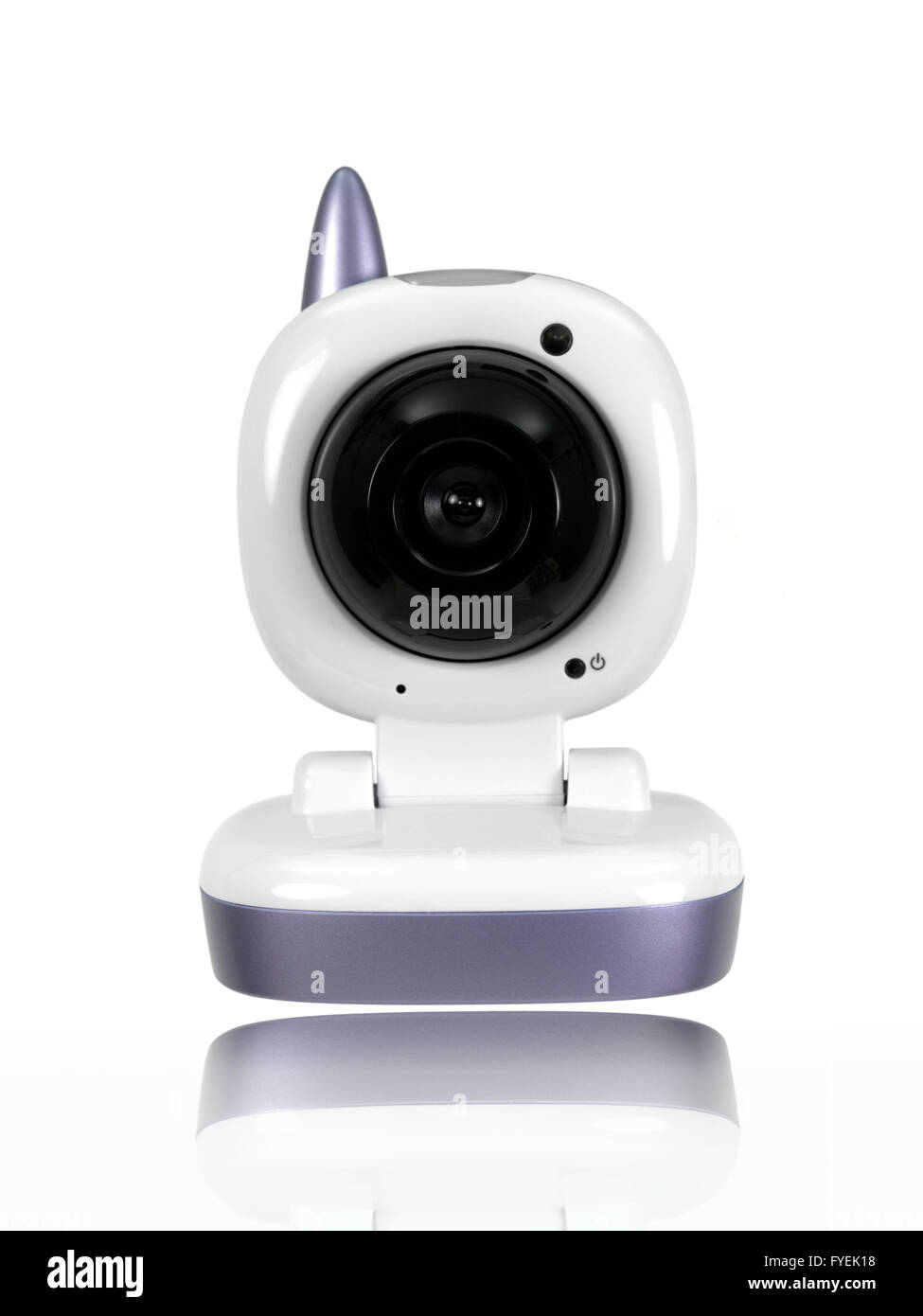 Un baby monitor telecamera isolata contro uno sfondo bianco Foto Stock