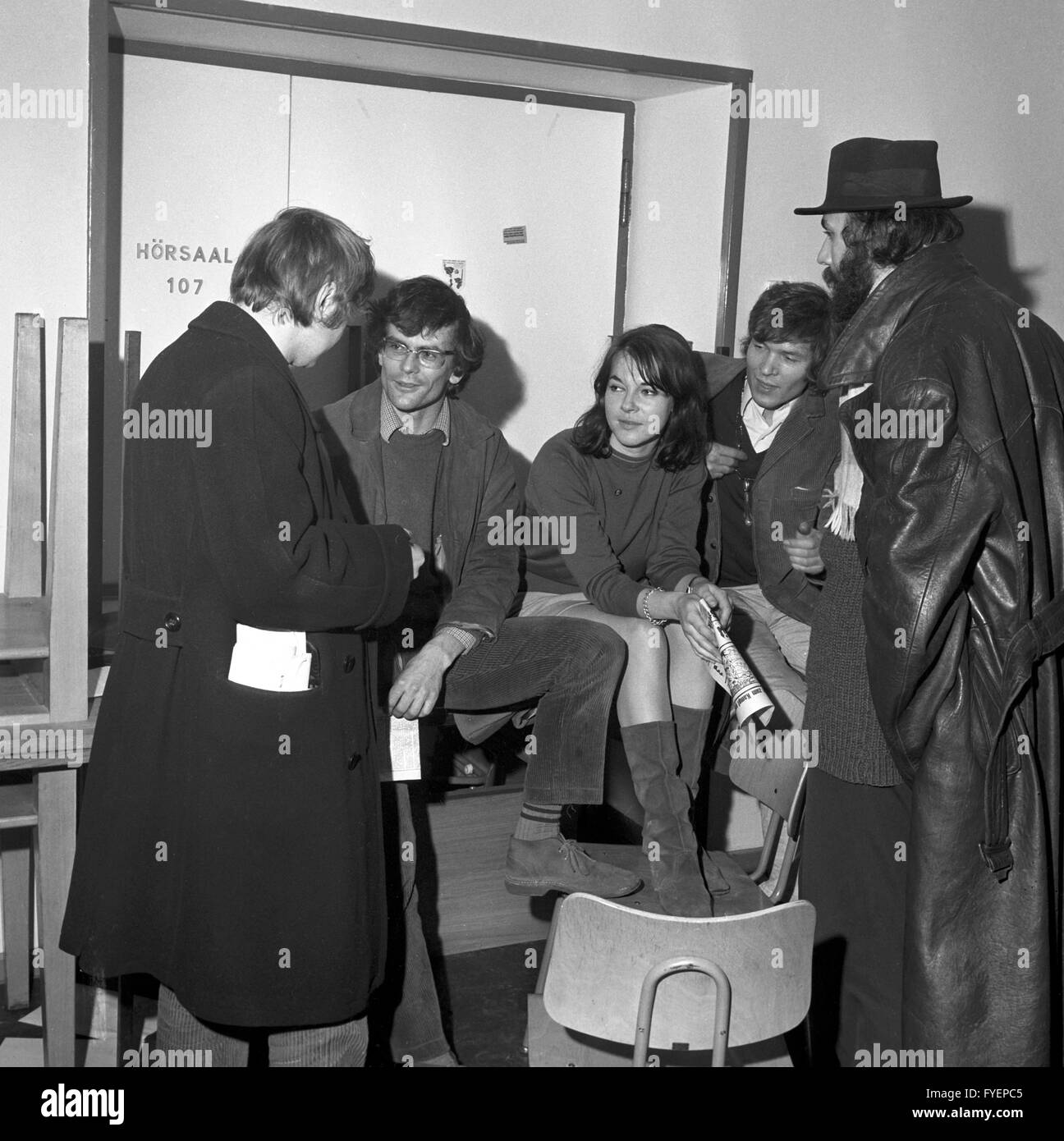 Uno sciopero ha avviato presso la Facoltà di Economia e scienze sociali il 14 gennaio 1969. Gli studenti organizzano Teach-Ins il 15 gennaio 1969. Foto Stock
