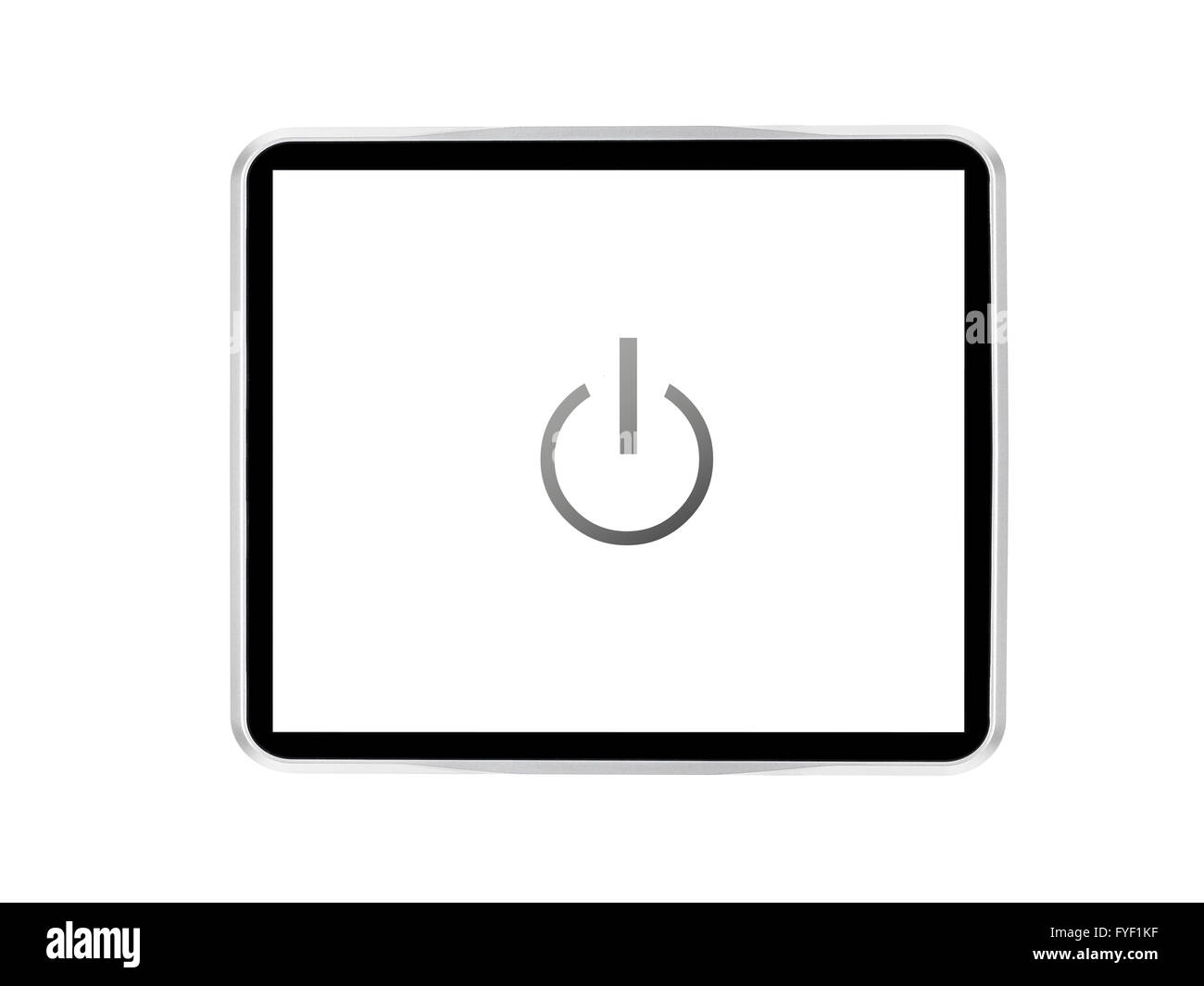 Un computer tablet isolata contro uno sfondo bianco Foto Stock