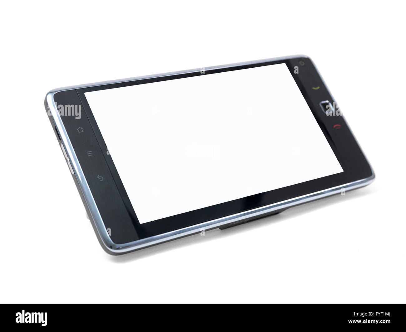 Un tablet android isolata contro uno sfondo bianco Foto Stock