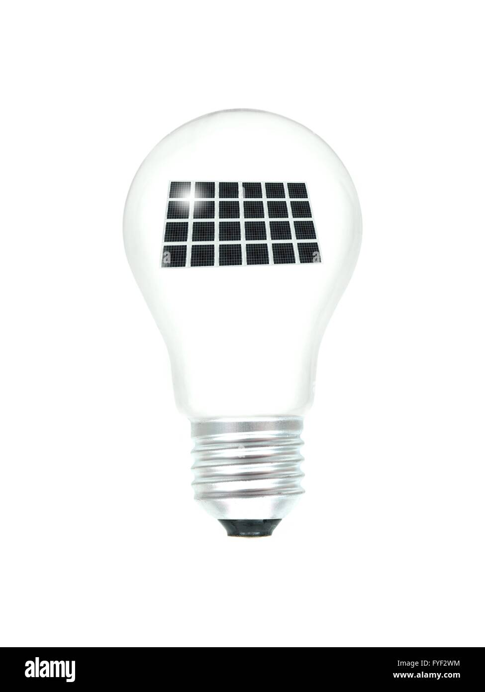 Una lampadina isolata contro uno sfondo bianco Foto Stock