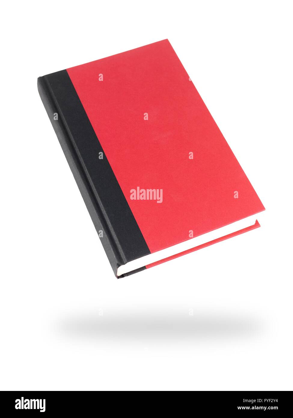 Un libro rosso isolata contro uno sfondo bianco Foto Stock