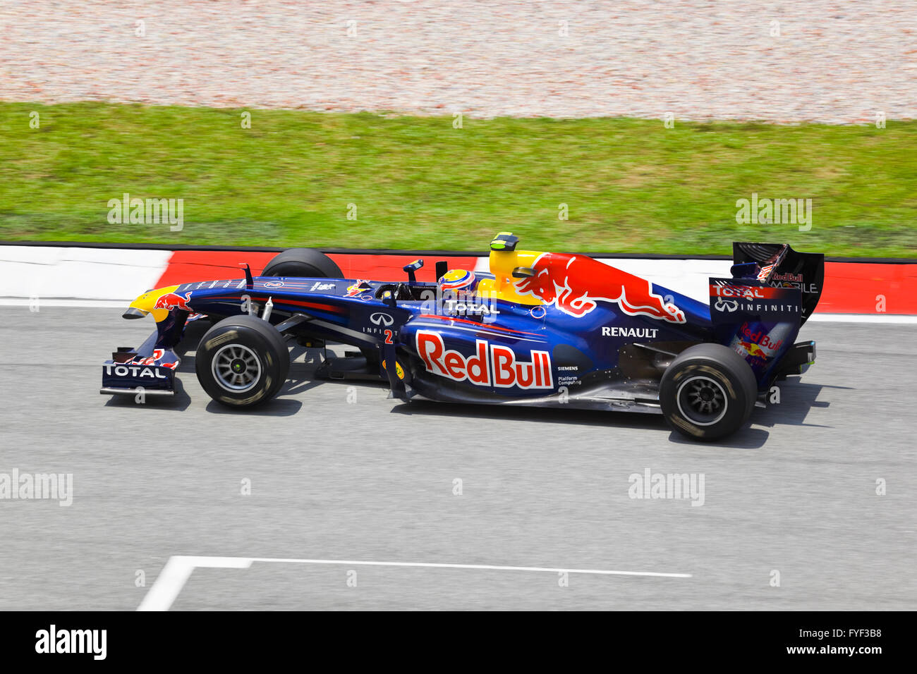 SEPANG, MALESIA - 8 aprile: Mark Webber (team Red Bull Racing) a prime prove libere del GP di Formula 1, 8 aprile 2011, Sepang, Malesia Foto Stock