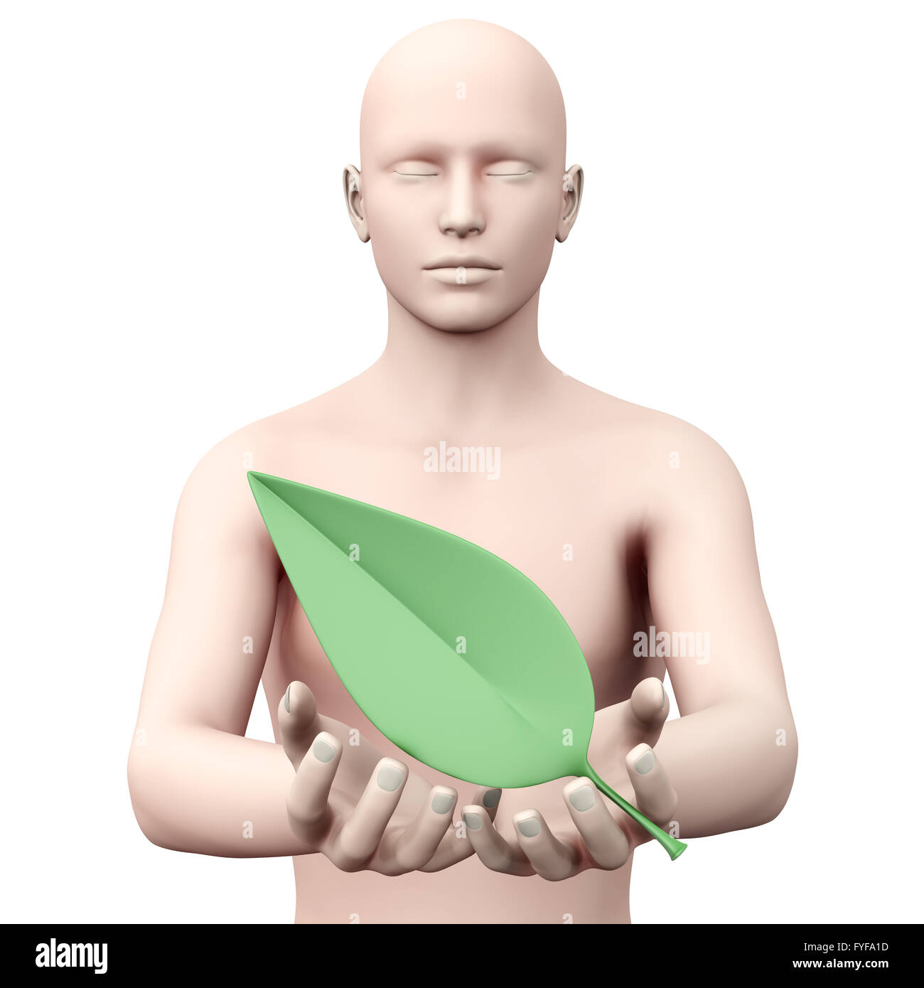 Ecologia nelle tue mani Foto Stock