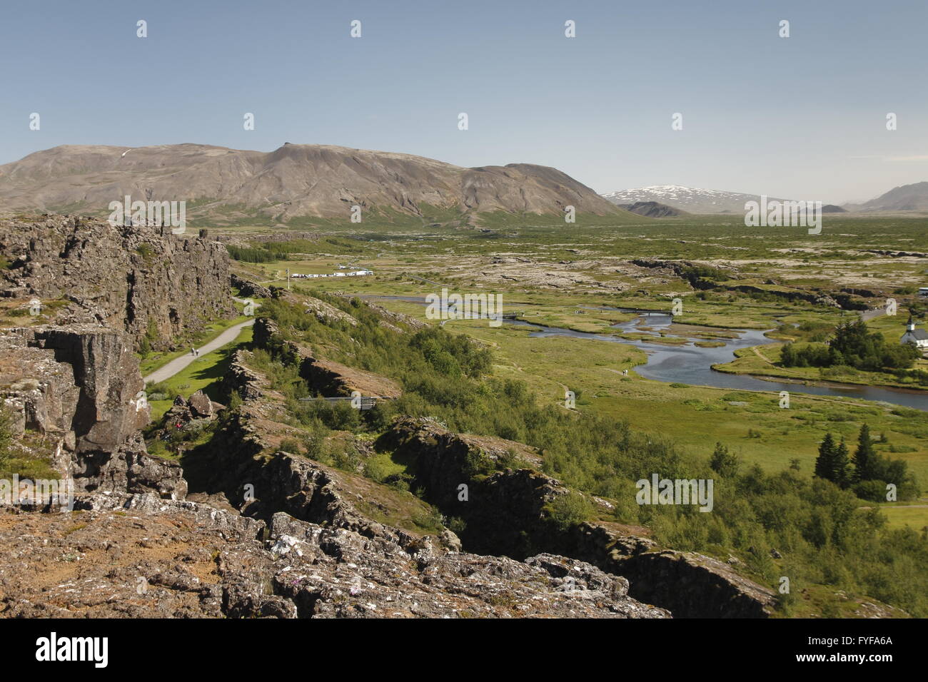 AlmannagjÃ¡ incrinatura Foto Stock