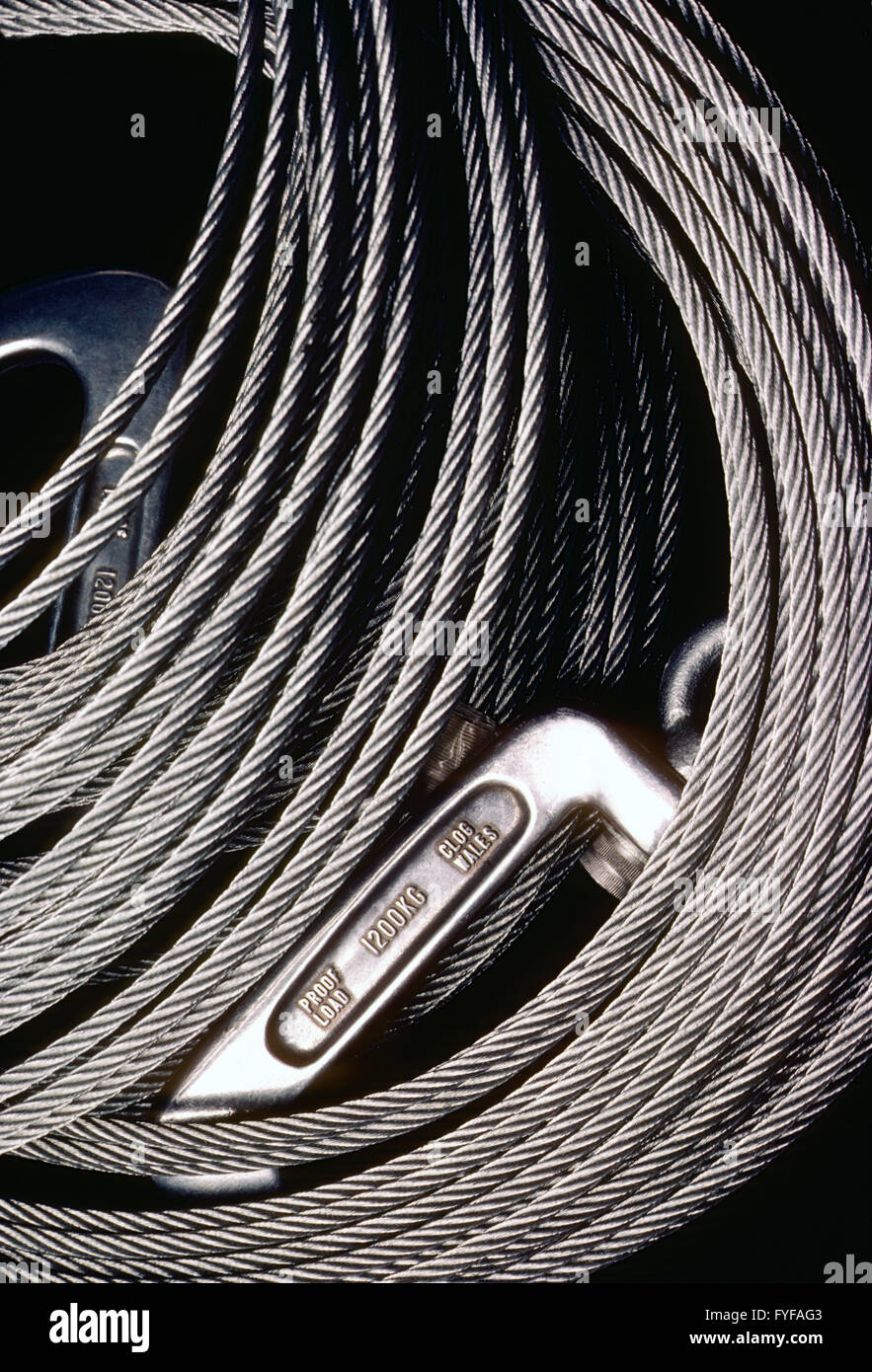 A spirale in acciaio inossidabile cavo a filo Foto Stock