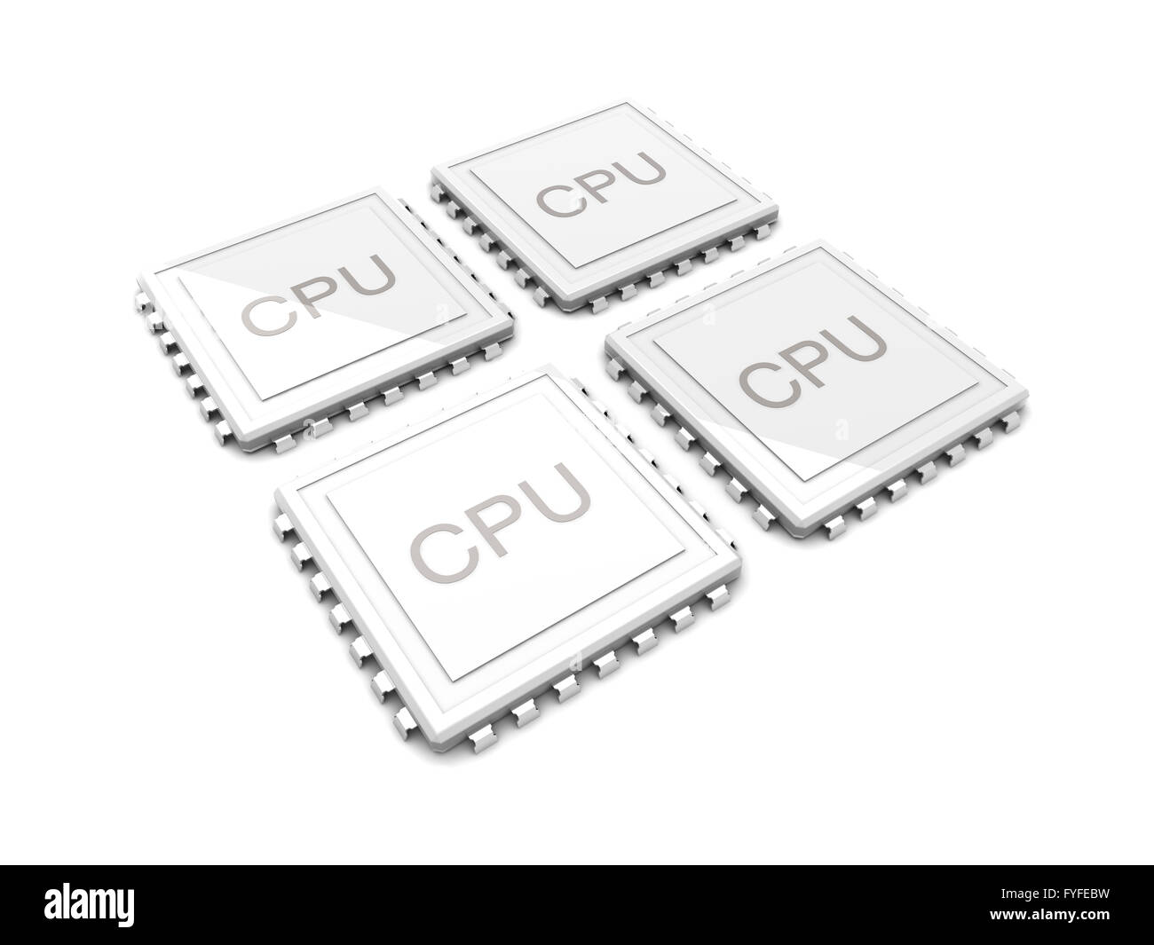Quad-core CPU Foto Stock