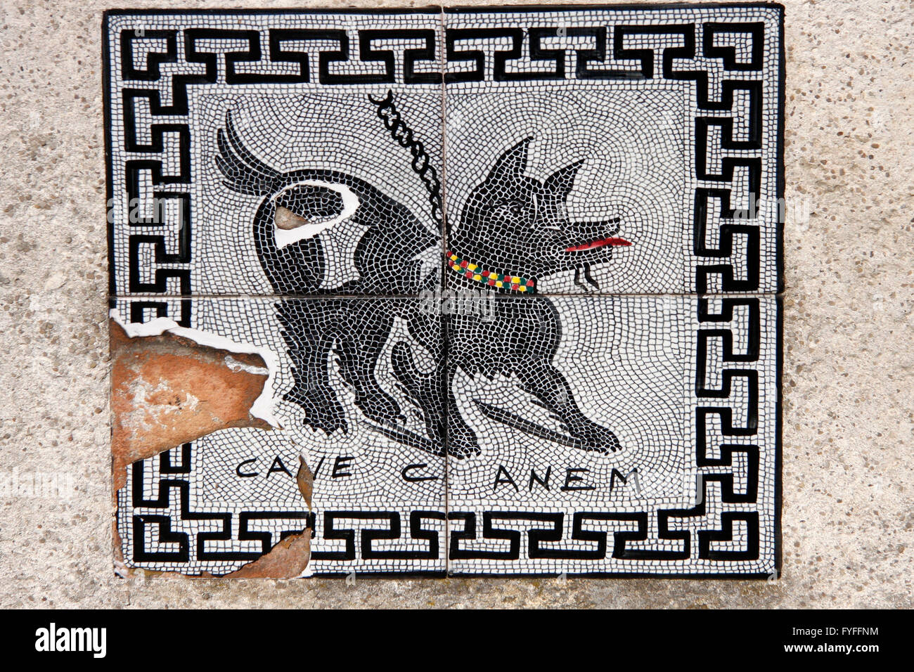 'Cave canem", Berlin-Frohnau. Foto Stock